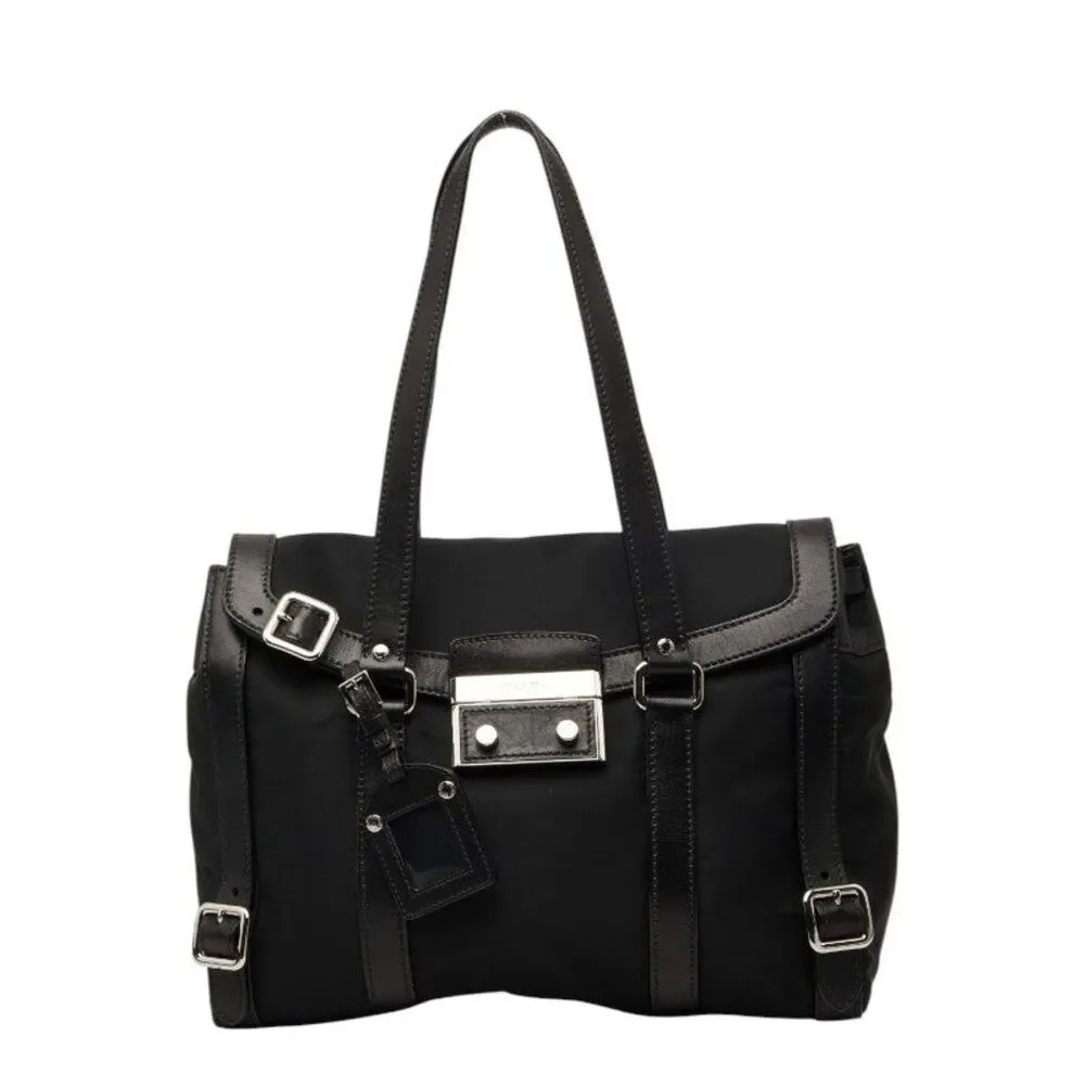 Prada Triangle Logo Flap Shoulder Bag